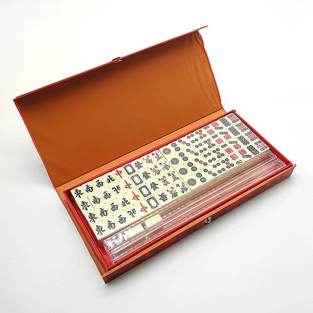 Juego de mesa chino Mahjong, juego de mesa de viaje portátil, azulejos  tradicionales clásicos, Mini juego de Mah numerado, Juguetes Divertidos  para la