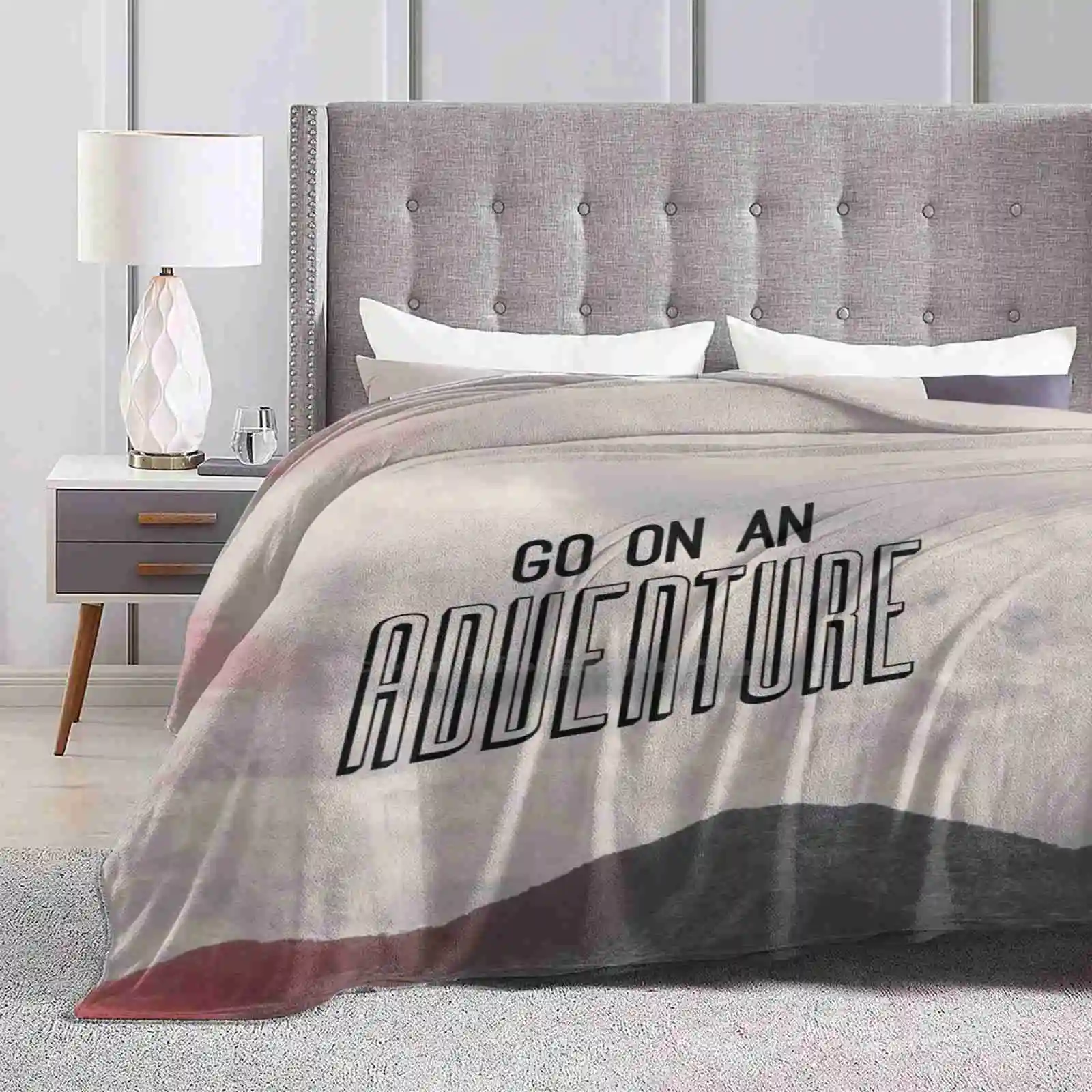 

Adventure All Sizes Soft Cover Blanket Home Decor Bedding Typography Retro Landscape Light Leak Mountains Nature Outdoors