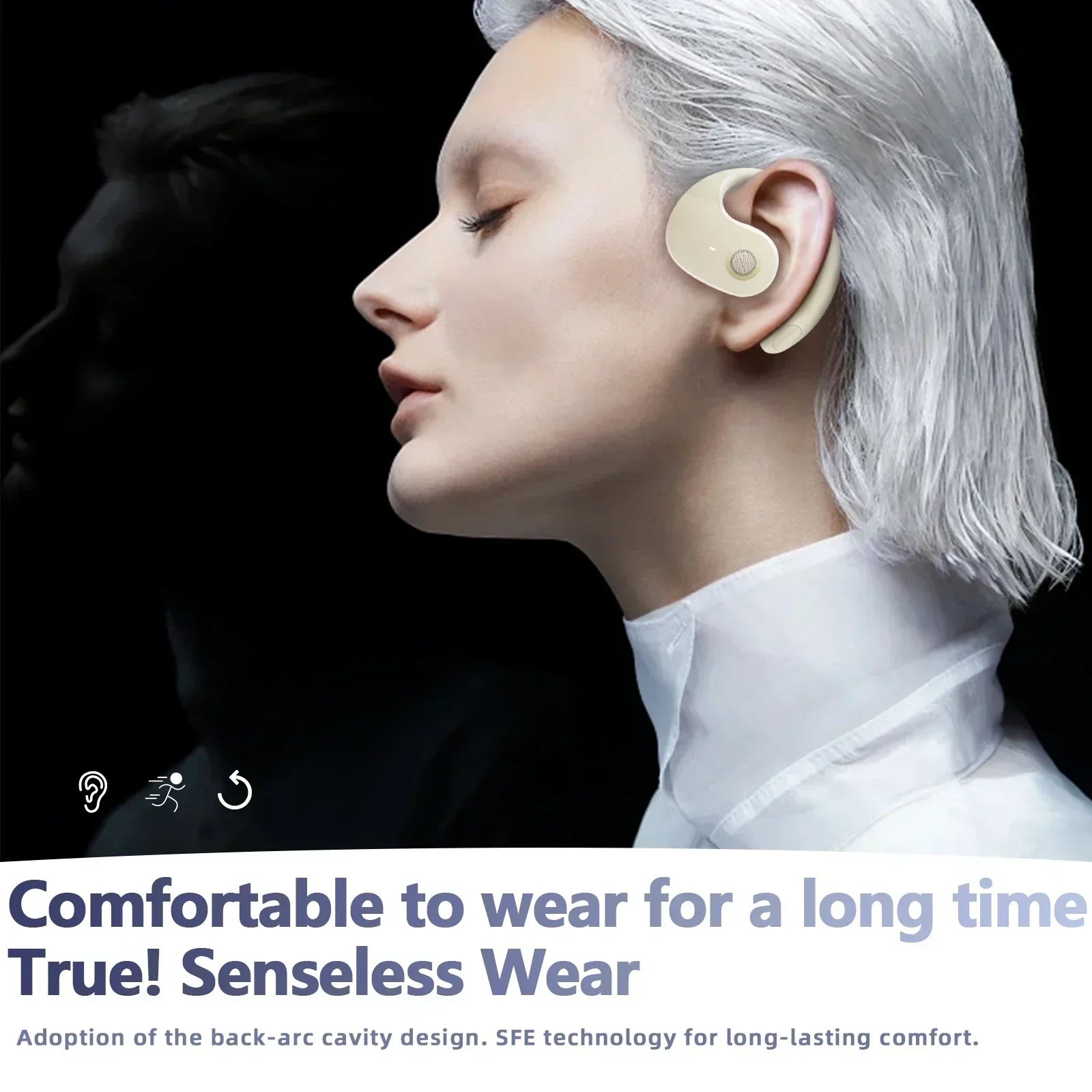 Wireless Bluetooth 5.3 HD Voice Call Earphones Noise Reduction Headphones Portable Earbuds With Mic for all smartphones 5