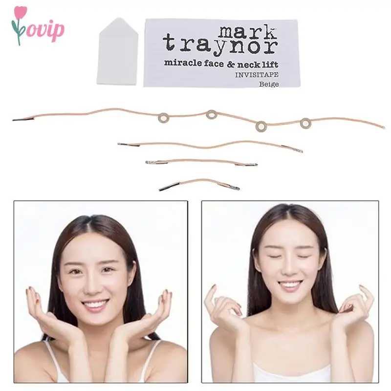 40Pcs face Lifting Patch Invisible V-Line Face Lifting Tape and Strap Set Neck and Eye Double Chin Lift wrinkle removal facial beauty instrument