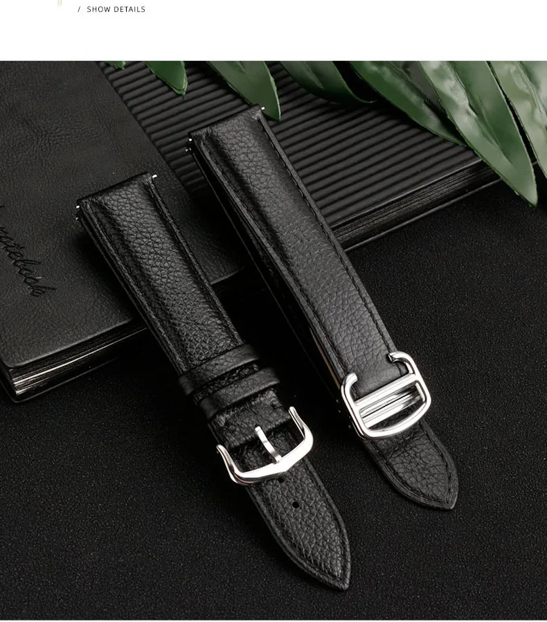 16mm 17mm 19mm 20mm 22mm 23mm Für Cartier Tank Must London Solo Rindsleder Uhrenarmband Schnelle Demontage Faltstiftschnalle – Detail 10