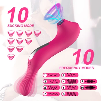 2 in1 Sucking Vibrators Female Masturbator clitoris stimulator Clit sucker Vibrator for Women Sex Toys for Adults 18 Products 5