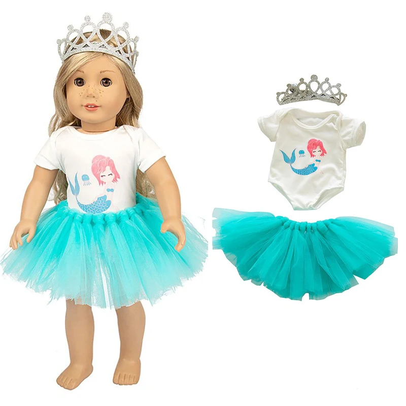 Produktbild von Doll Clothes 4 Teiliges Meerjungfrau Tutu Kleid Puppenkleidung