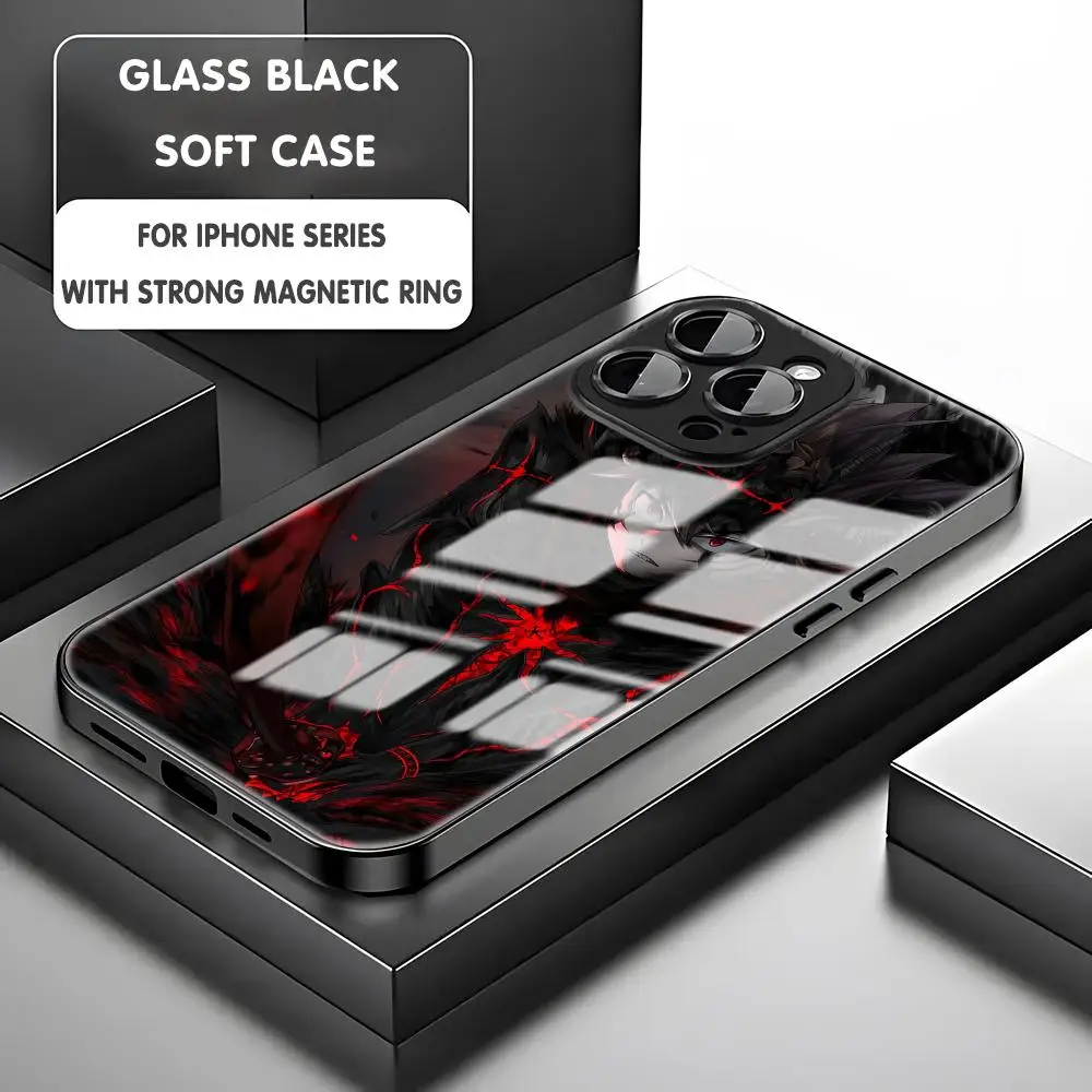 Black Clover Glass Magnetic Phone Case - Anime Design