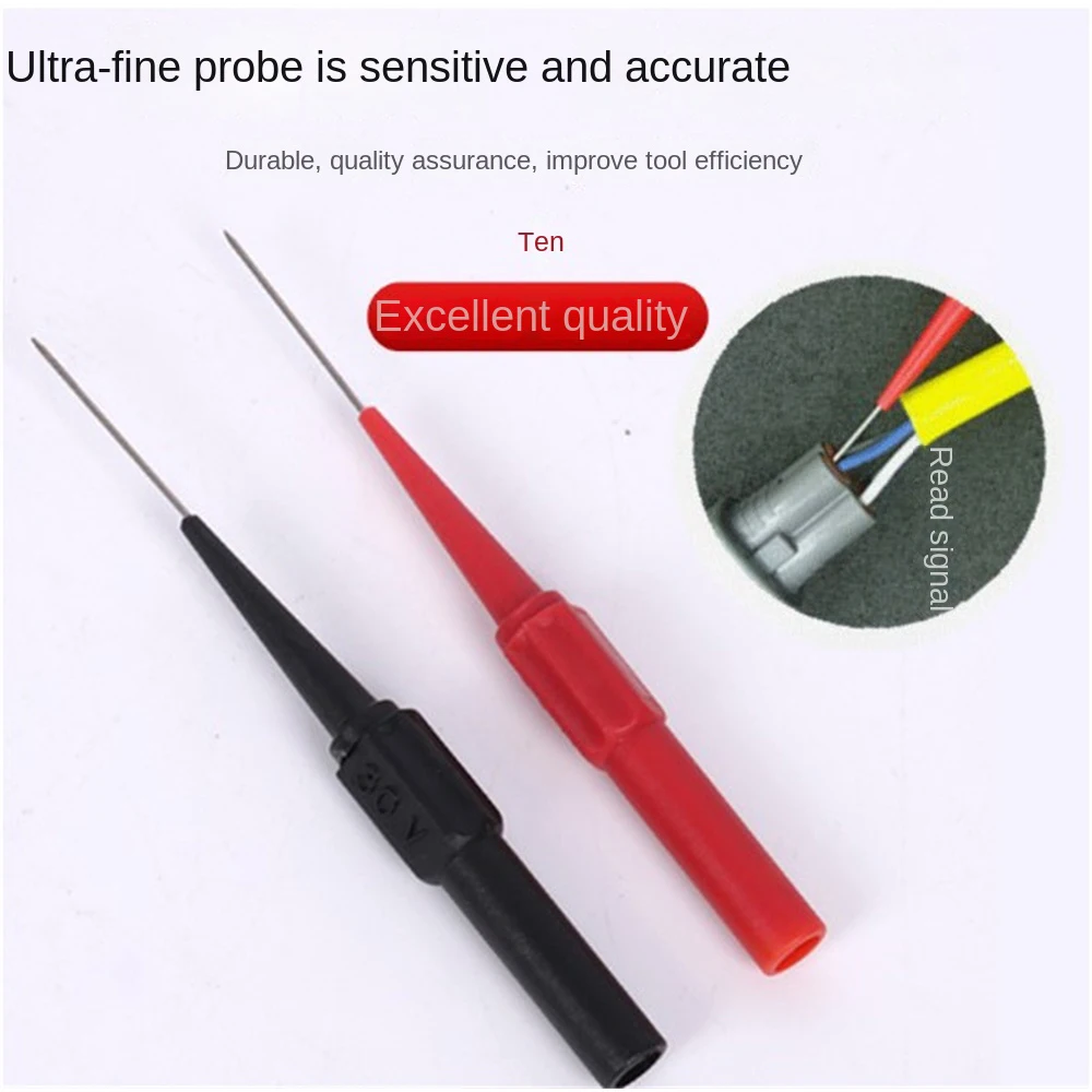 Test Probes Universal Insulated Piercing Needle Multimeter Test Probes Car Tip Probes Multimeter Test Transfer Very Fine Banana Plug