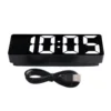 Exquisite Home Decor Clock Desk Alarm Clock Office Desk Clock Bedroom Clock White Large LED Display Energy Conservation 3