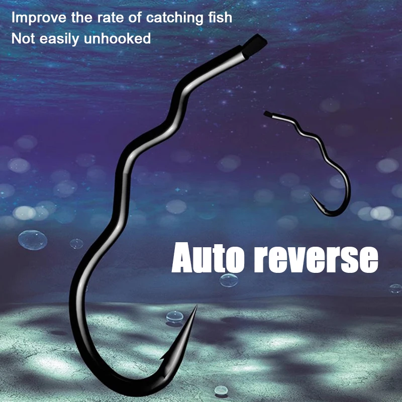 

Automatic Flip High Carbon Steel Carp Fishing Hooks Sharp Barbed 12Pcs/Pack Fishhooks For Fishing Accessories