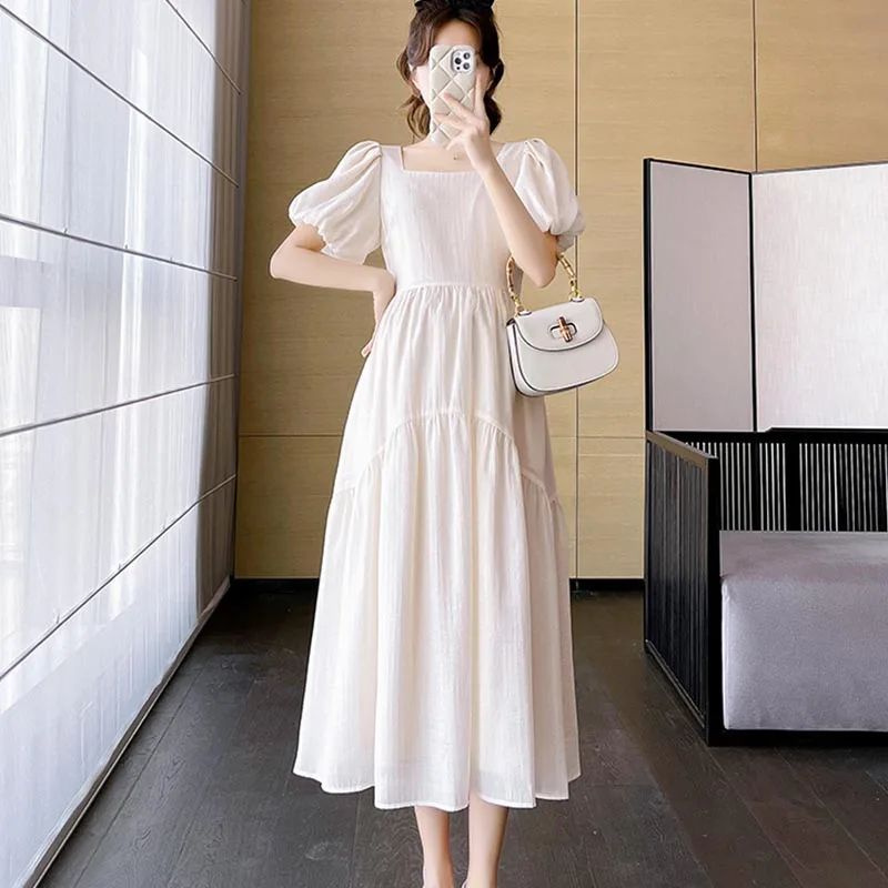 New Maternity Dresses Summer Fashion A-line Loose Short Sleeve Skirt Pregnant Women Clothing Pregnancy Mom Printed Doll Dress 4