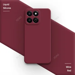 Premium Soft Liquid Silicone Phone Case - Square Design with Classic Lens Protection for Honor 200 Smart (Wine Red)