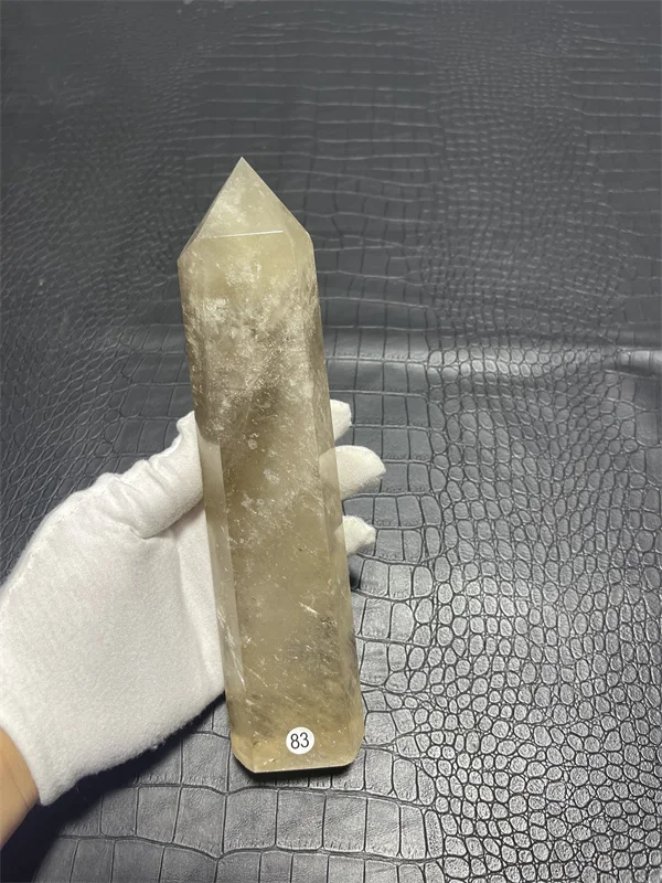 

806g Natural smoky citrine quartz crystal wand single pointed quartz stone