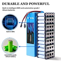Batterie Aleaivy 36 V/48 V 18650 à livraison rapide des États-Unis - 30 A BMS, 10 - 20 Ah, ultra longue portée pour vélo et scooter 200 - 2000 W 3