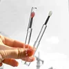 Manicure Transparent Silicone Wand Magic Mirror Powder Aurora Powder Applicator Wand Rubbing Powder Glitter Eyeshadow Portable 5