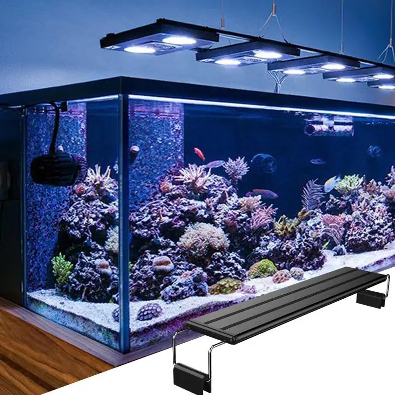 LEDAquariumLight3ColorReefPlantFishTankLightwithExtendable