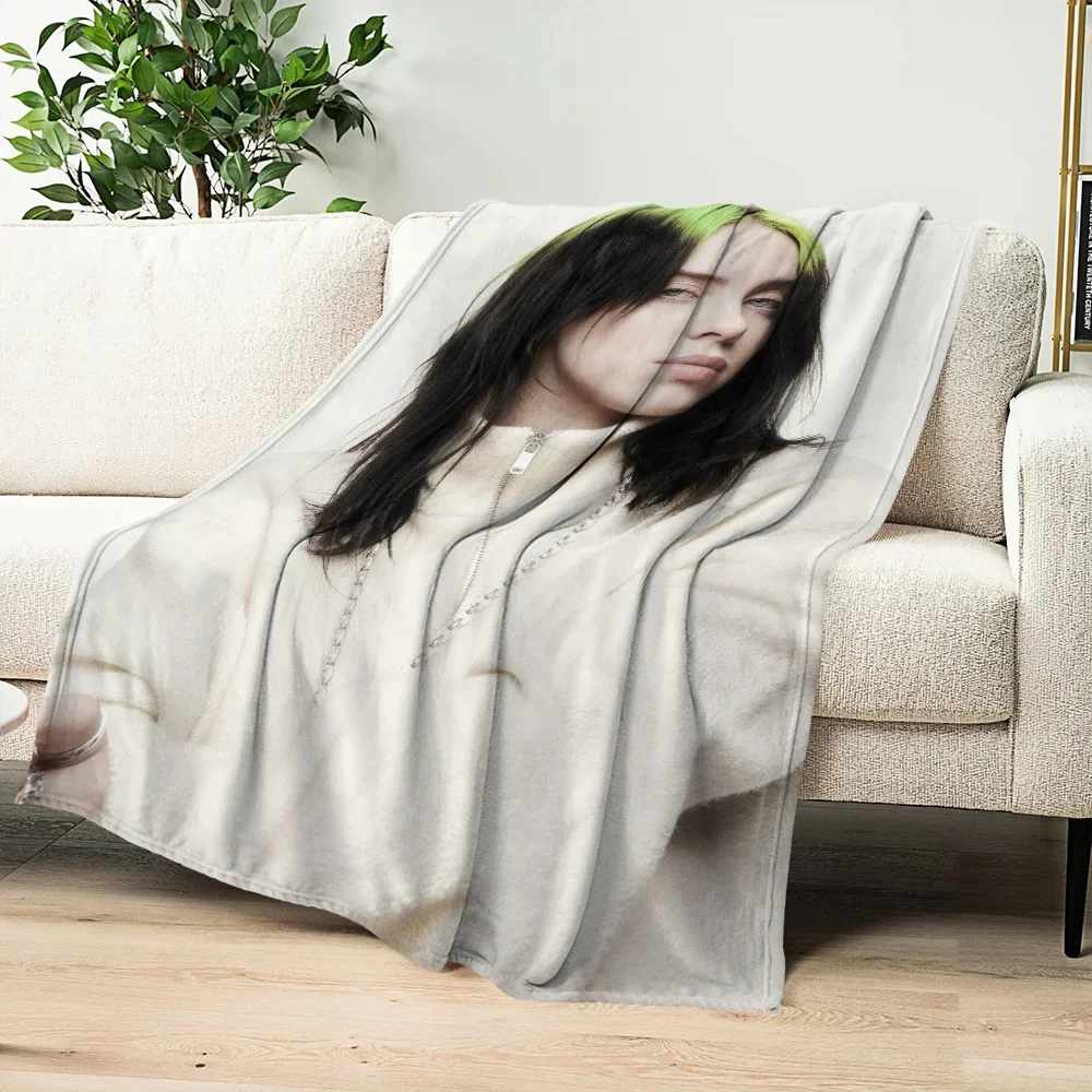 Singer B-Billie E-Eilish skicomfort warm Soft Baby blanket suitable Home Kids Lunch Blanket for Home Office Daily Use Cover 5