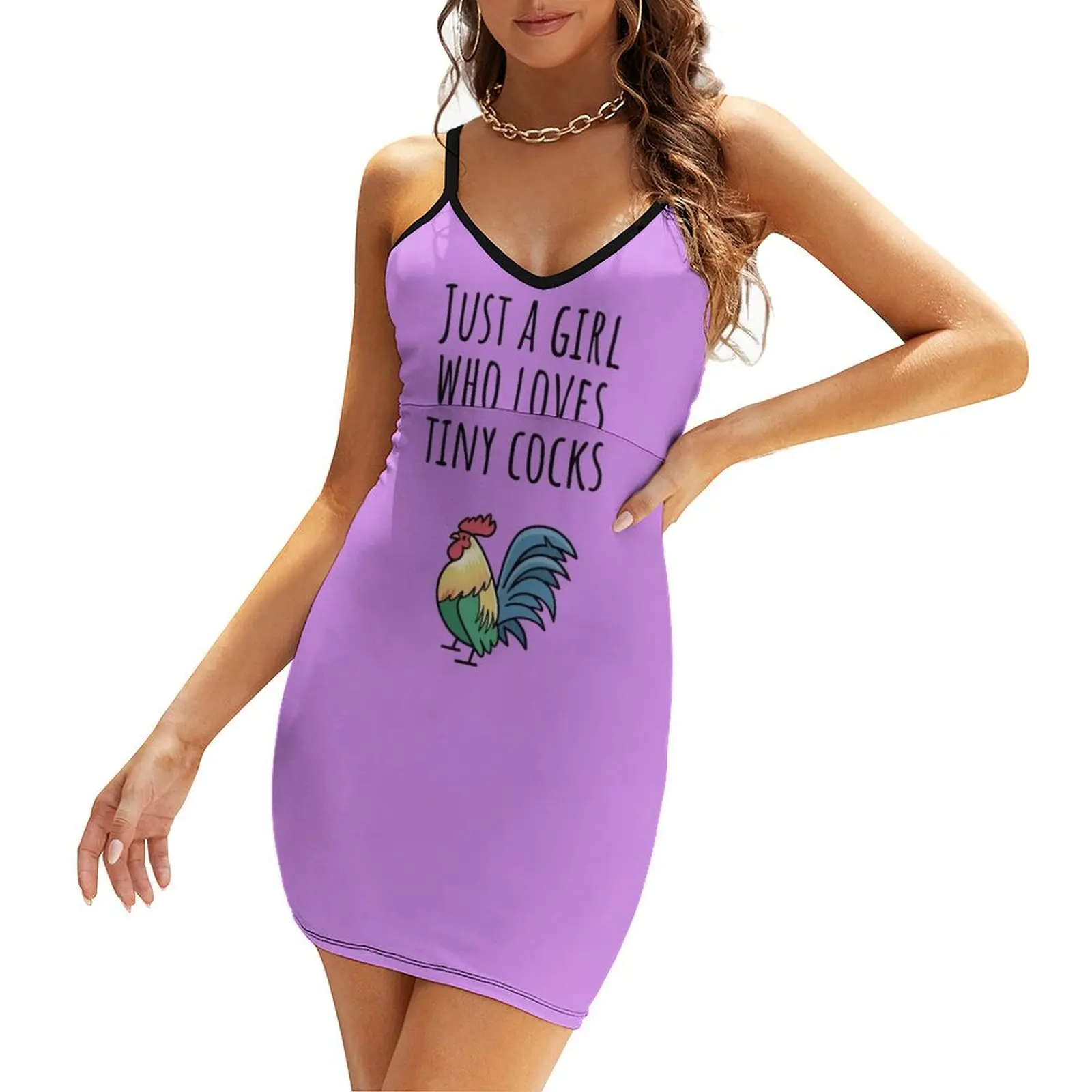 

Chickens - Just a Girl Who Loves Tiny Cocks Sling Dress dresses with long sleeves fairy dress dresses for prom