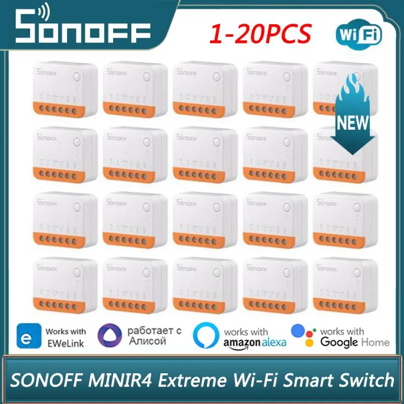 1-20 Pz Sonoff Mini R4 Extreme Wifi Smart Mini Switch Minir4 Smart Home Modulo Ewelink Telecomando Tramite Alexa Google Home