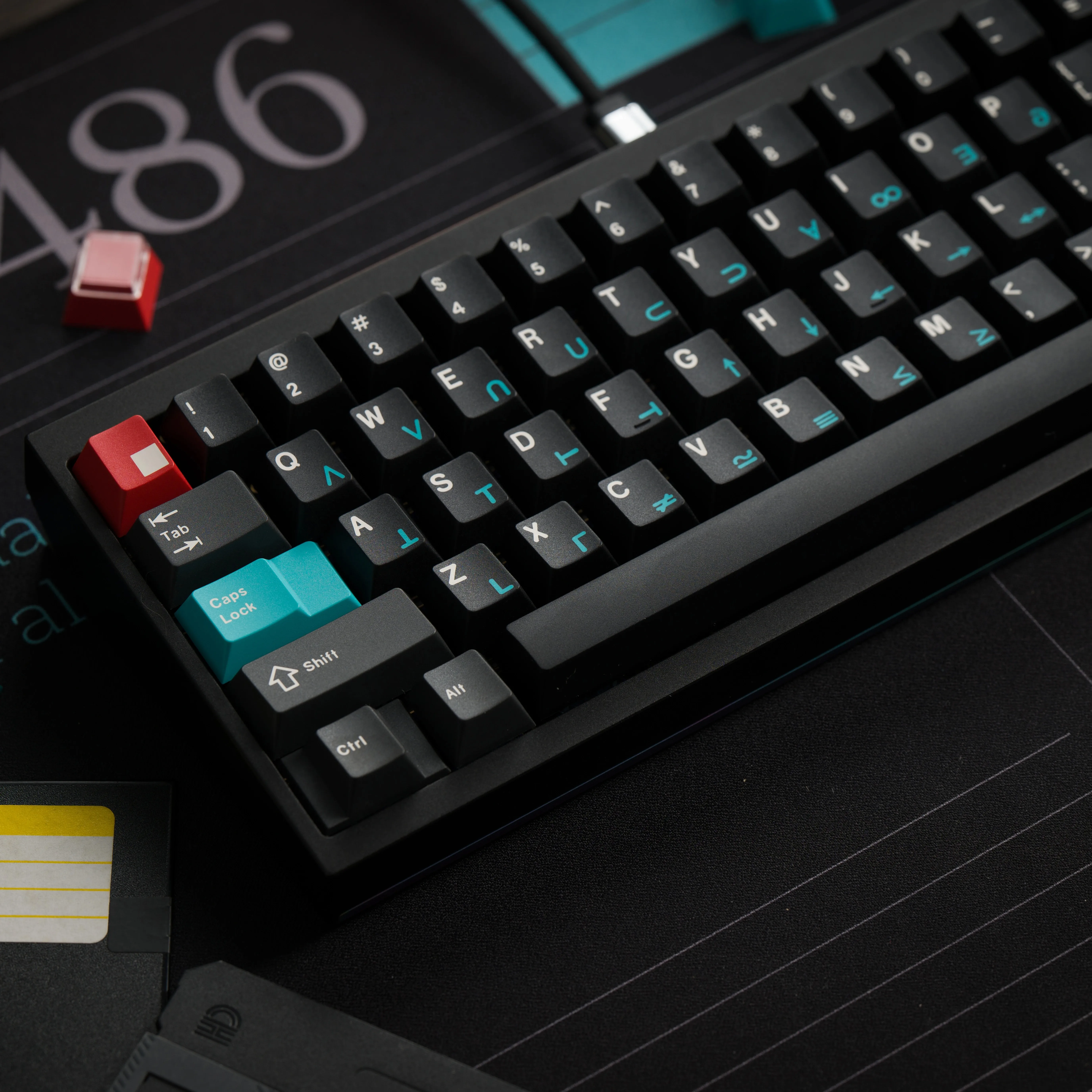 Keykobo Dolch kkb 테마 키캡 세트 체리 프로파일 키캡 커스텀 ABS 키보드 캡 기계식 키보드 게이머 선물 마우스 패드