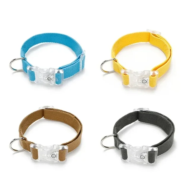 Led Adjustable Reflective Cotton Dog Collar Elastic Pet Neckband for Small Medium Large Dogs Night Safety Walking 3
