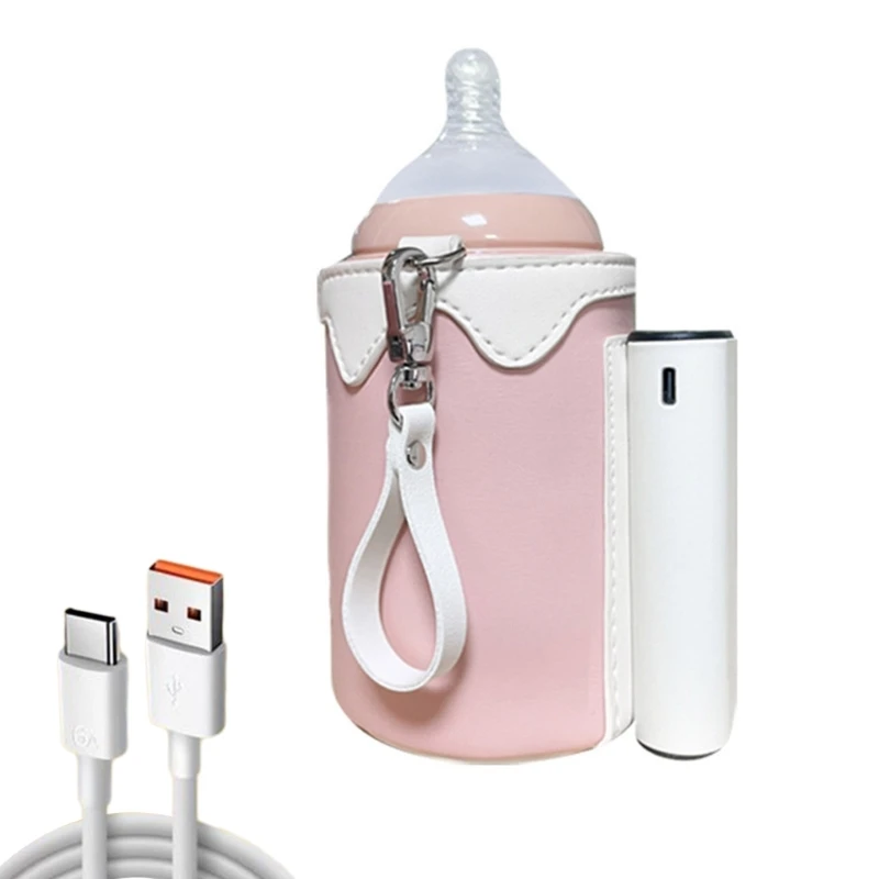 Rechargeable Battery Powered Milk Warmer Portable & Wireless Bottle Warmer Heating Bag Durable Suitable for Most Bottles 5