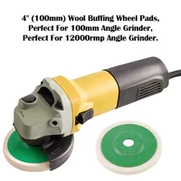 10PCS 4 Inch Car Wool Buffing Polishing Pads Felt Polishing Wheel Disc for 100 Angle Grinder Buffer Bore Dia Buffing Wheel  Pads 2