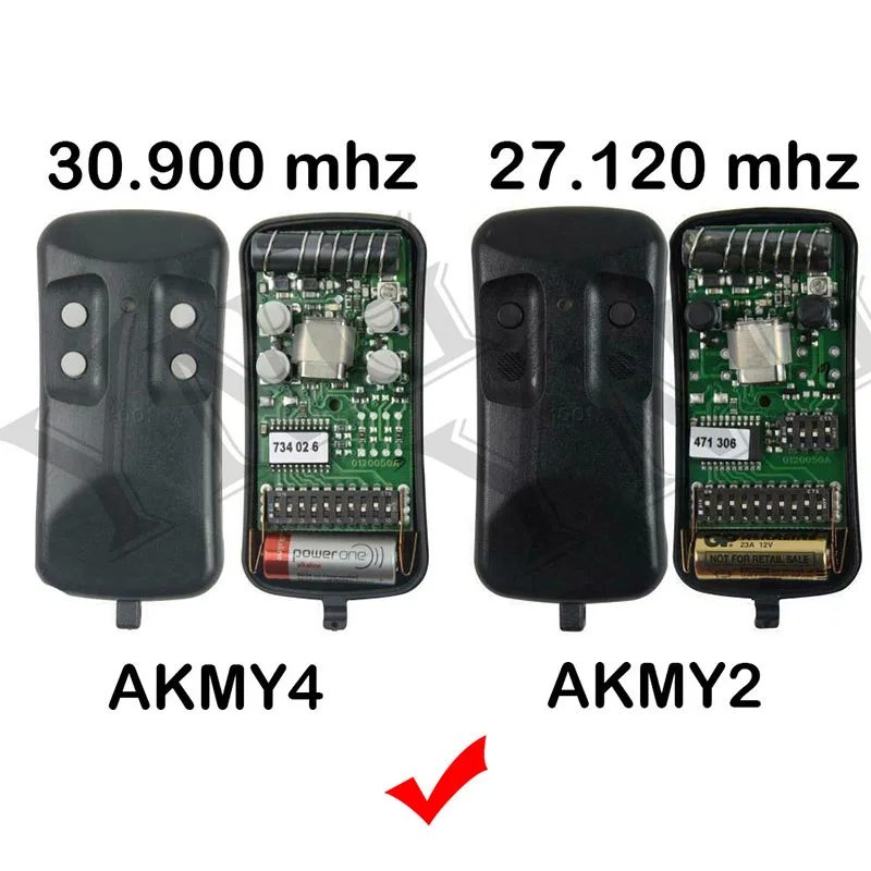 ALLMATIC AKMY2 AKMY4 26.995MHz 27.120MHz 30.875MHz 40.685MHz Garage Door Remote Control Duplicator Gate Opener Transmitter Clone 4