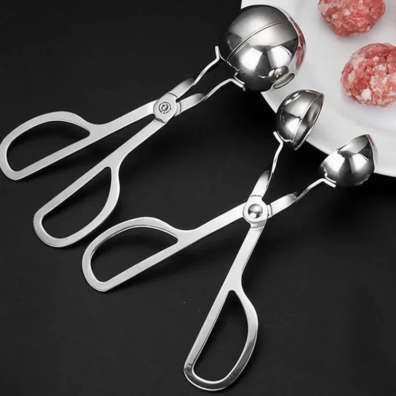 Meat Ball Maker Tool Round Stainless Steel Non Stick Meat Ball Rice Shaper Spoon Mold Household Kitchen Convenience Gadget
