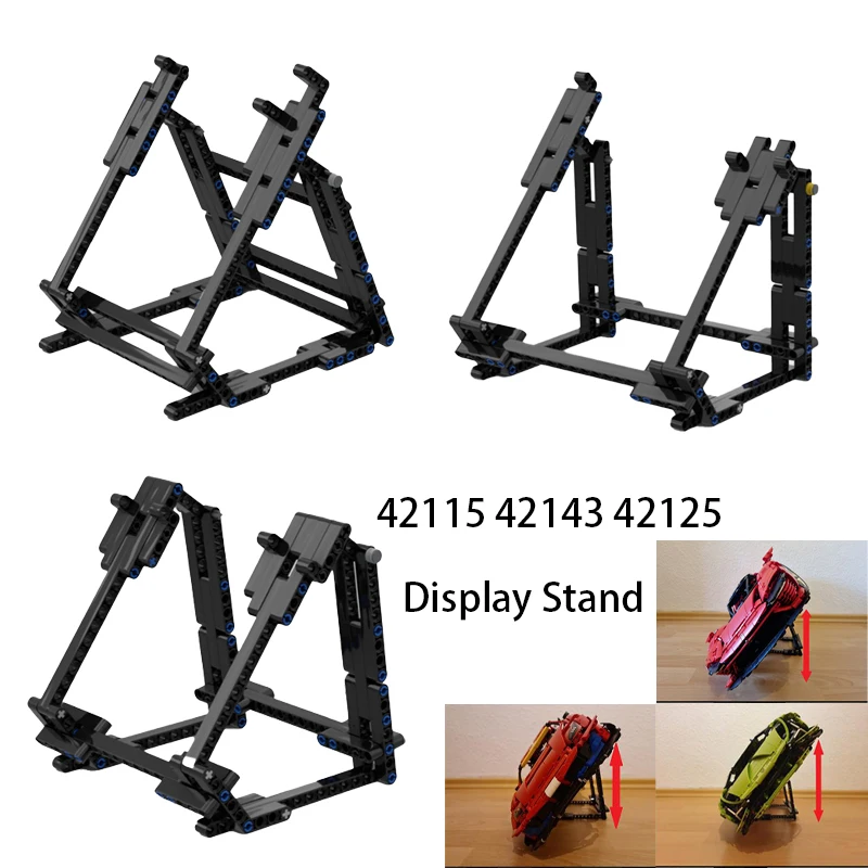 MOC Technischer verstellbarer seitlicher vertikaler Ausstellungsständer für 42115 42143 42125, Set FKP37 SP3 488, GTE-Halterung, Baustein, Spielzeug, Geschenk