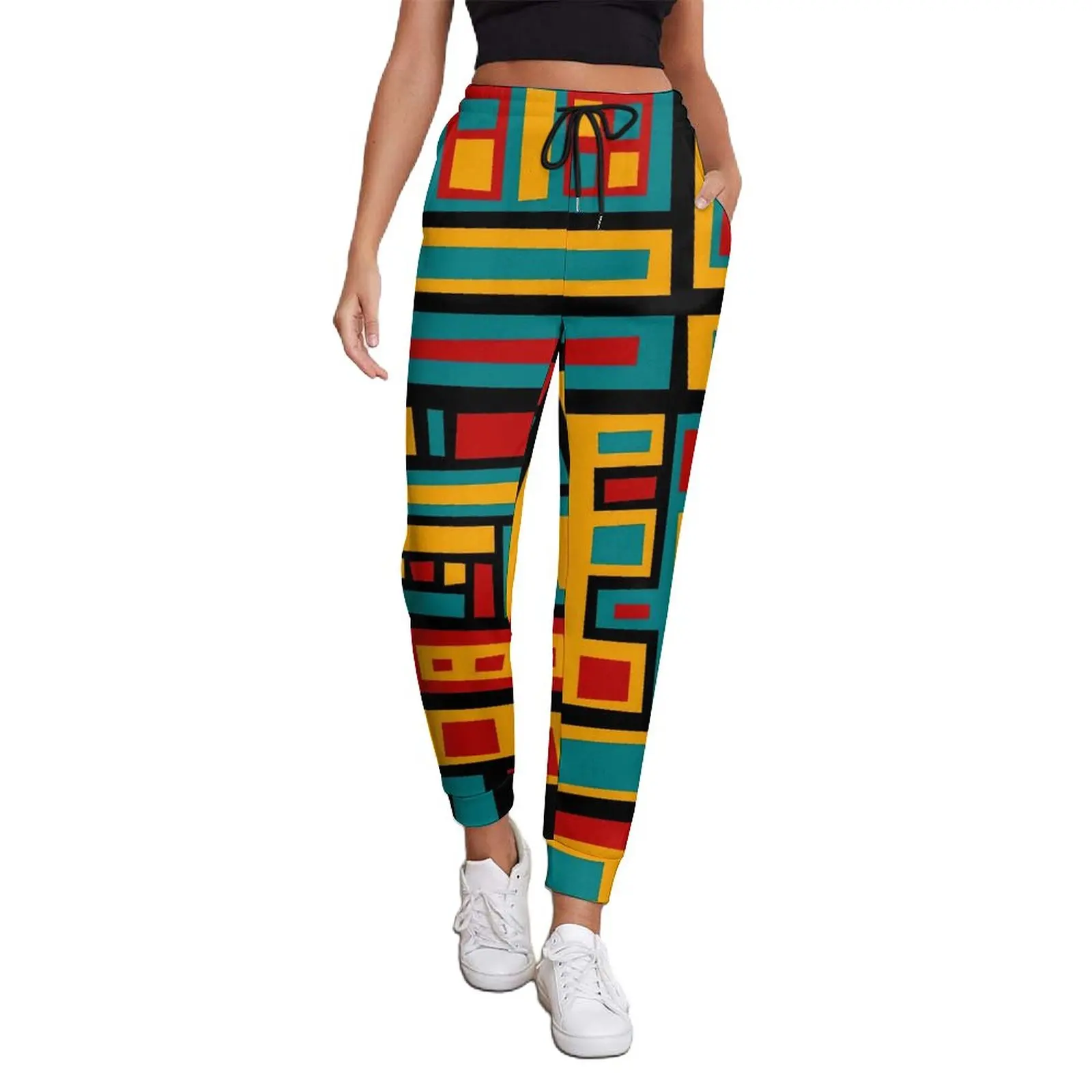

Colorful De Stijl Jogger Pants In The City Street Fashion Joggers Spring Women Casual Custom Big Size Trousers Gift