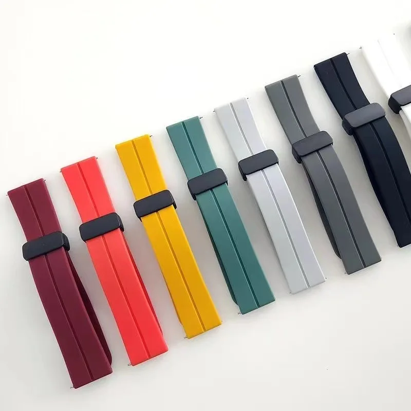 Magnetic Loop Strap Silicone Sports Watchband Bracelet