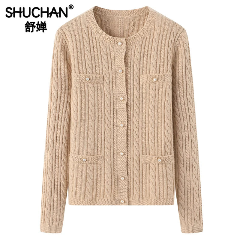 

Sweater Mujer Pure Cashmere High Quality Winter Thick Warm England Style Cardigan Feminino Korean Fashion Casaco Feminino