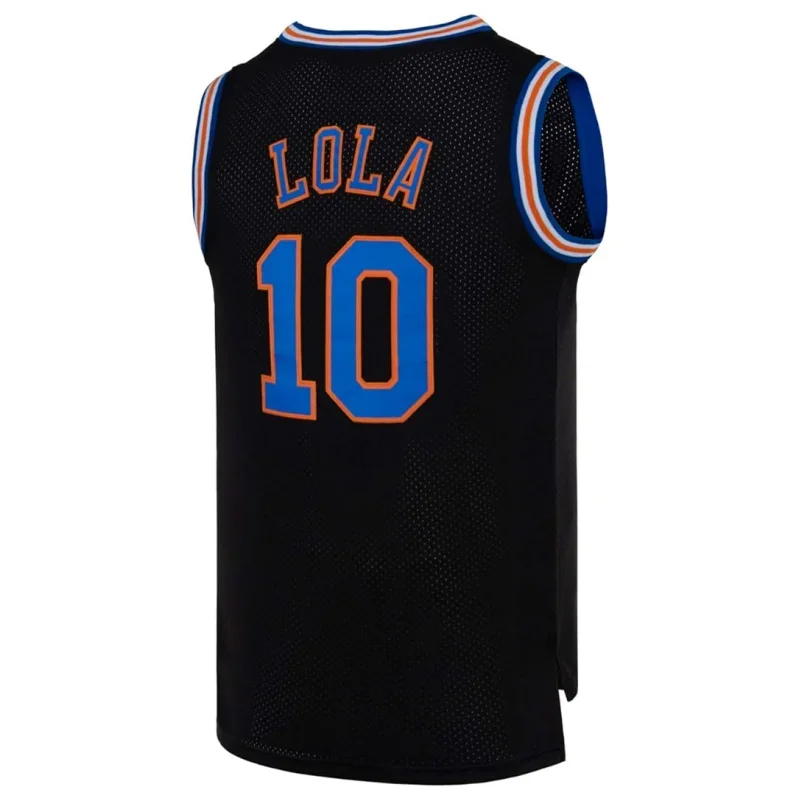 Movie #10 LOLA Cosplay Basketball Jersey Halloween Shirts for Halloween Party White/Black S-3XL