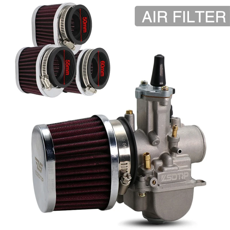 Motorcycle Air Filter Motocross Carburetor Air Intake Filter 50mm 55mm 60mm 38mm 42mm 45mm for Yamaha Kawasaki Suzuki Honda air filters