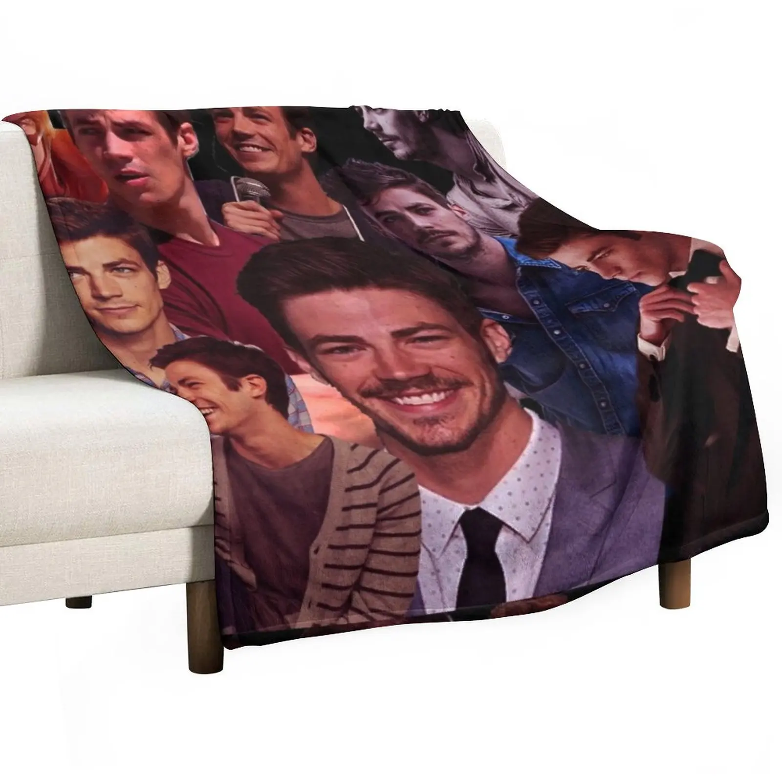 

Grant Gustin Flash collage tribute design 2022 Throw Blanket Dorm Room Essentials Softest Blankets For Sofas Soft Plaid Blankets