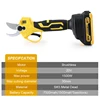 1500W 30mm Brushless Electric Pruner Shear Cordless Rechargeable Fruit Tree Bonsai Pruning Branches Cutter Tool For Makita 18V B 3