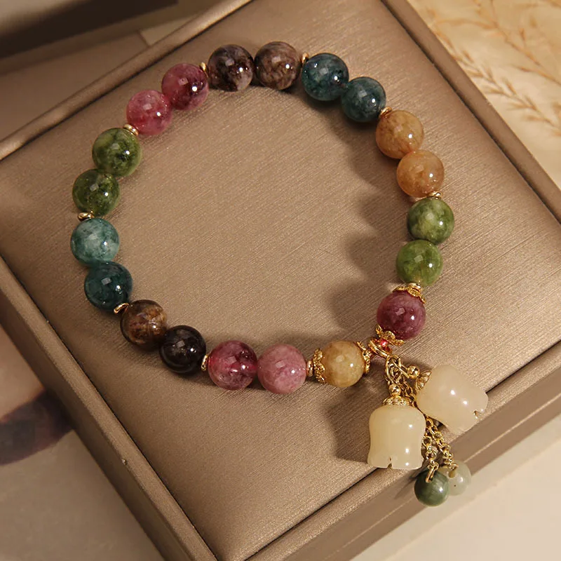 Beaded Orchid Pendant Bracelets for Women Girls Jewelry Gifts