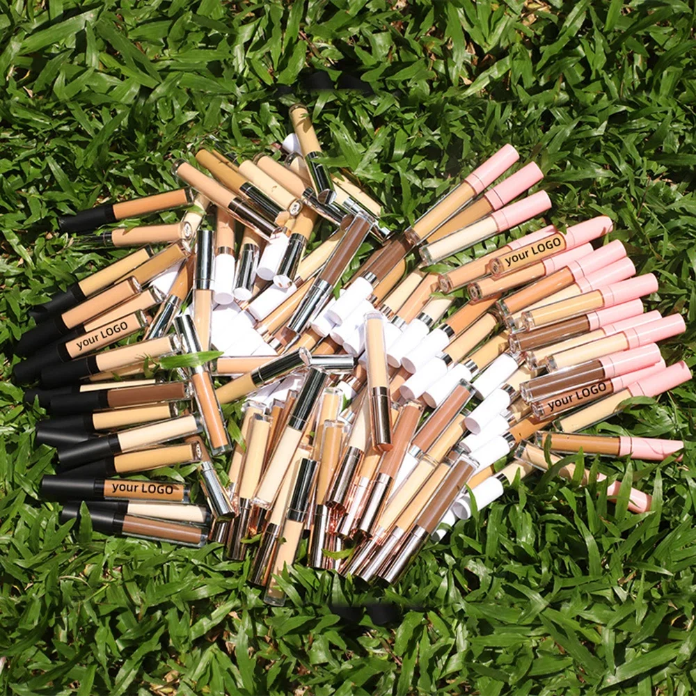Vegan Natural Nude Face Makeup Concealer Private Label High Pigment Waterproof Brightening Liquid Concealer Custom Logo 4