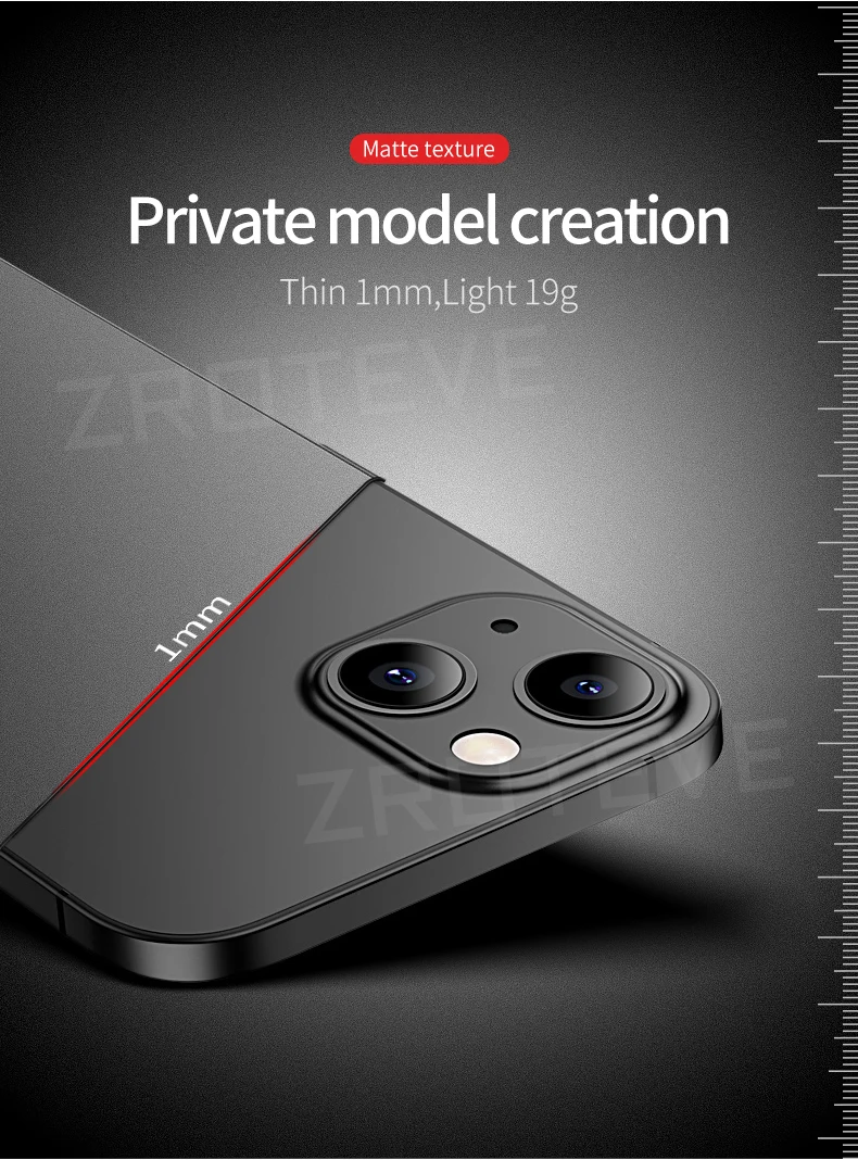 For iPhone13 Case ZROTEVE Luxury Slim Frosted Hard PC Cover For Apple iPhone 11 12 13 Pro Max iPhone11 iPhone12 Mini Phone Cases cute iphone 12 mini cases