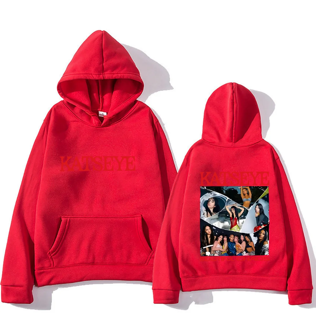 Sweat à Capuche Rétro Harajuku The Beautiful Chaos - Coupe Ample, Manches Longues, Polyester - Tailles XS-3XL