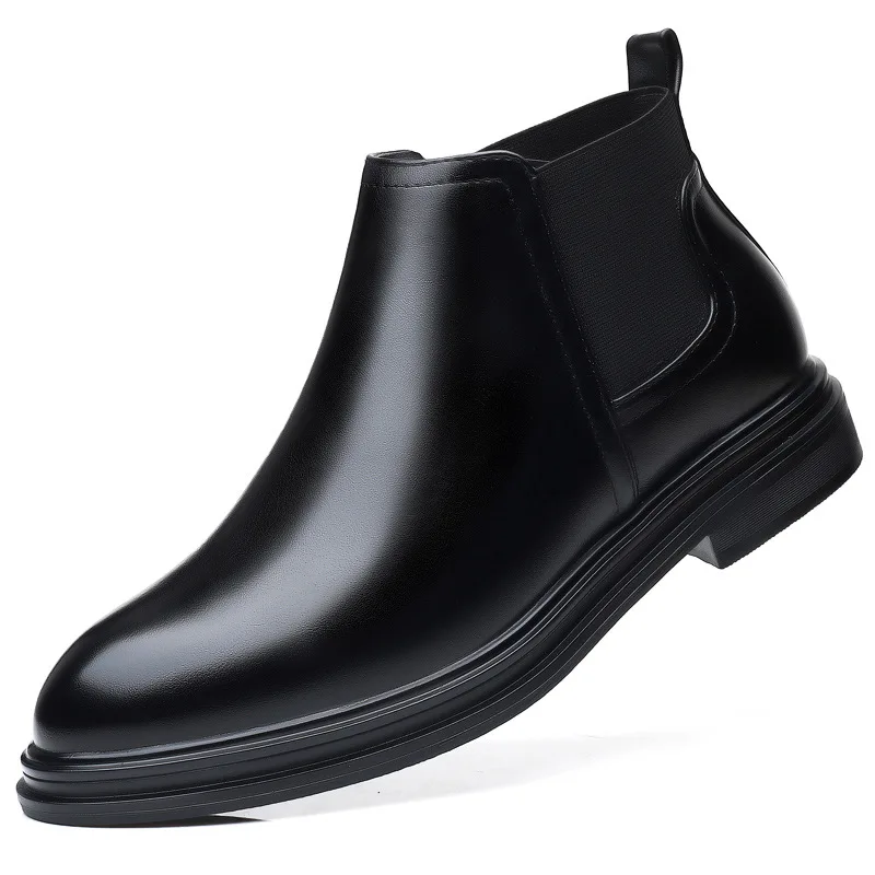 

Men Boots Style Leather Shoes Italiano Leather Boots Platform Shoes For Men Fashion Short Boots Plussize Men Chelsea Boots 38-47
