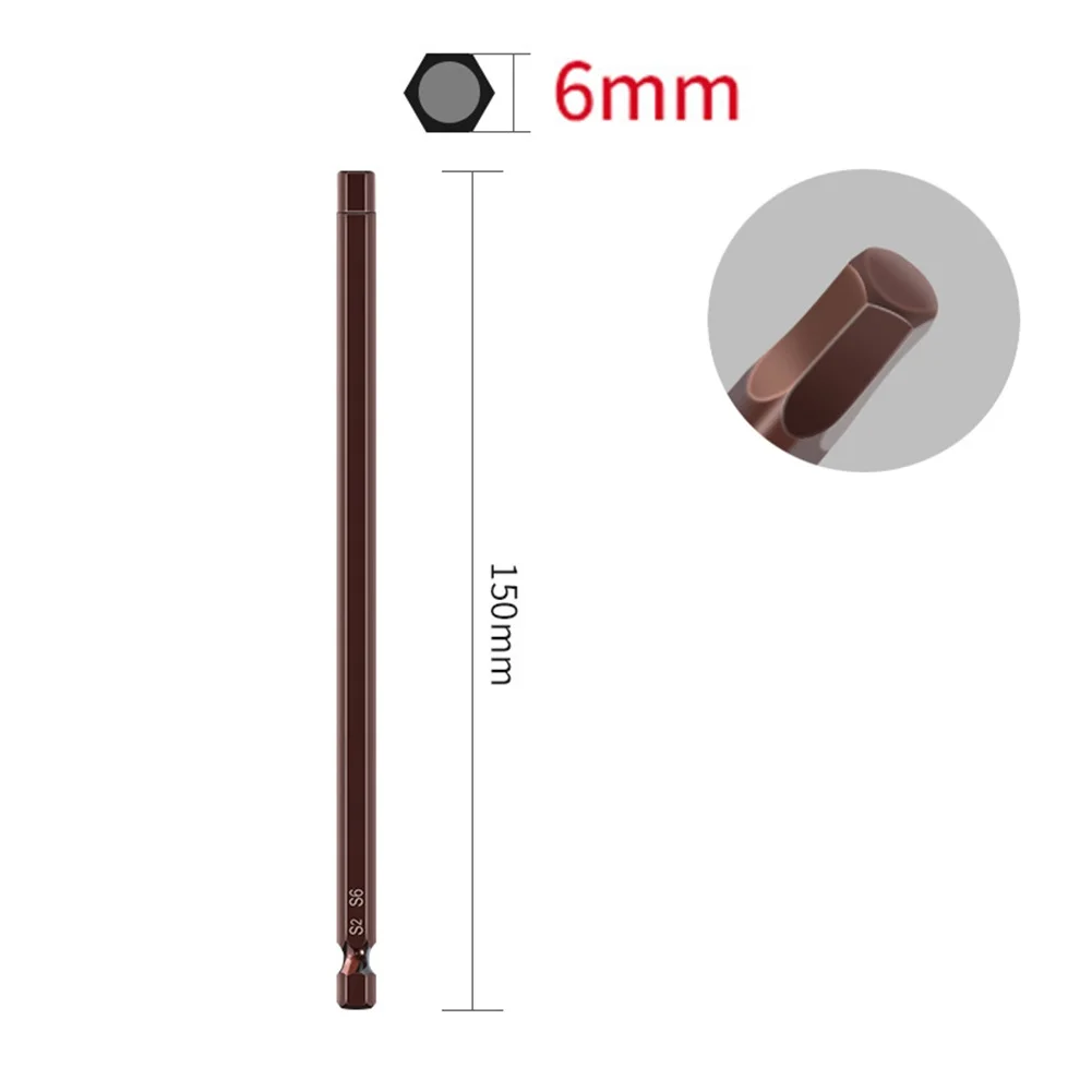 1pc 150mm Hex Schraubendreher-bits Legierung Stahl Magnetische Sechskant-schraubendreher-bits Schraubendreher Schlüssel Bohrer Bits Power Tool – Detail 12