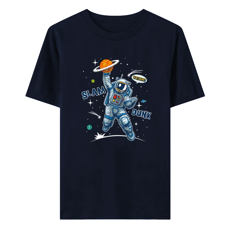 

NASA Men's round neck casual astronaut printed T-shirt