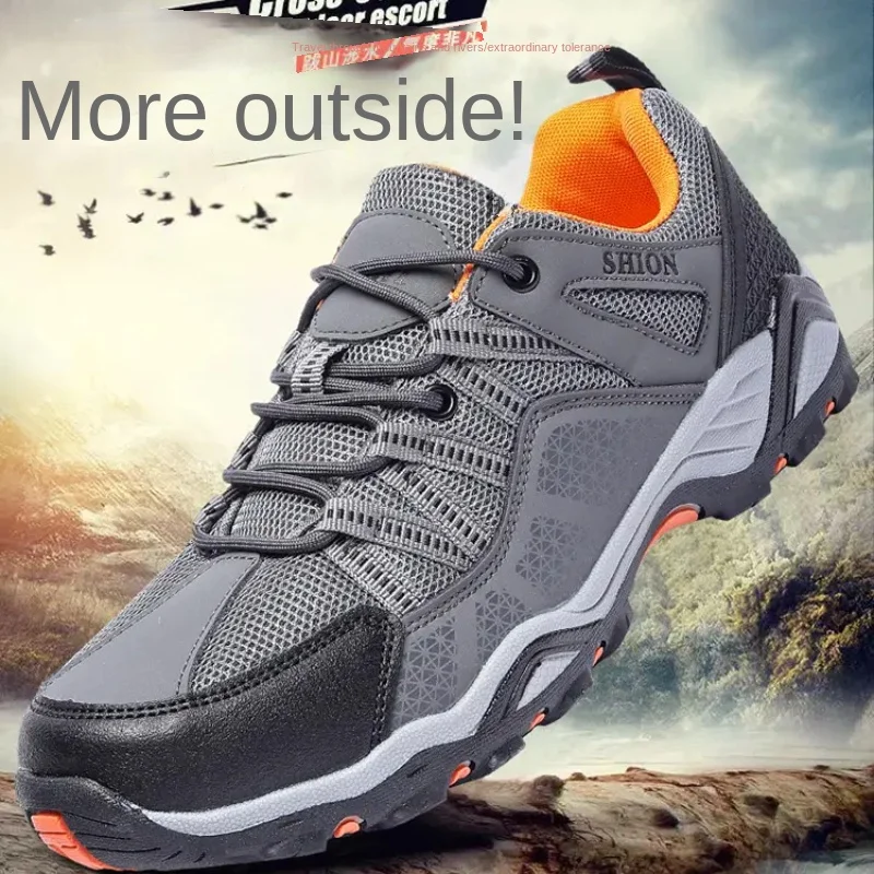 

Men's outdoor hiking shoes Anti-slip soles for creek and mountain climbing travel sports shoes 39-46 size