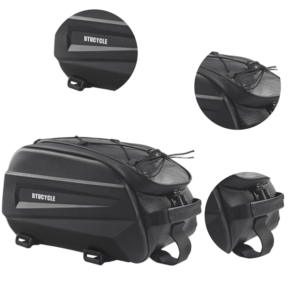 Bike Rear Rack Bag Large Capacity Small Bicycle Rack Bag Waterproof Hard Shell Bike Pannier for Outdoor Camping Hiking Sports