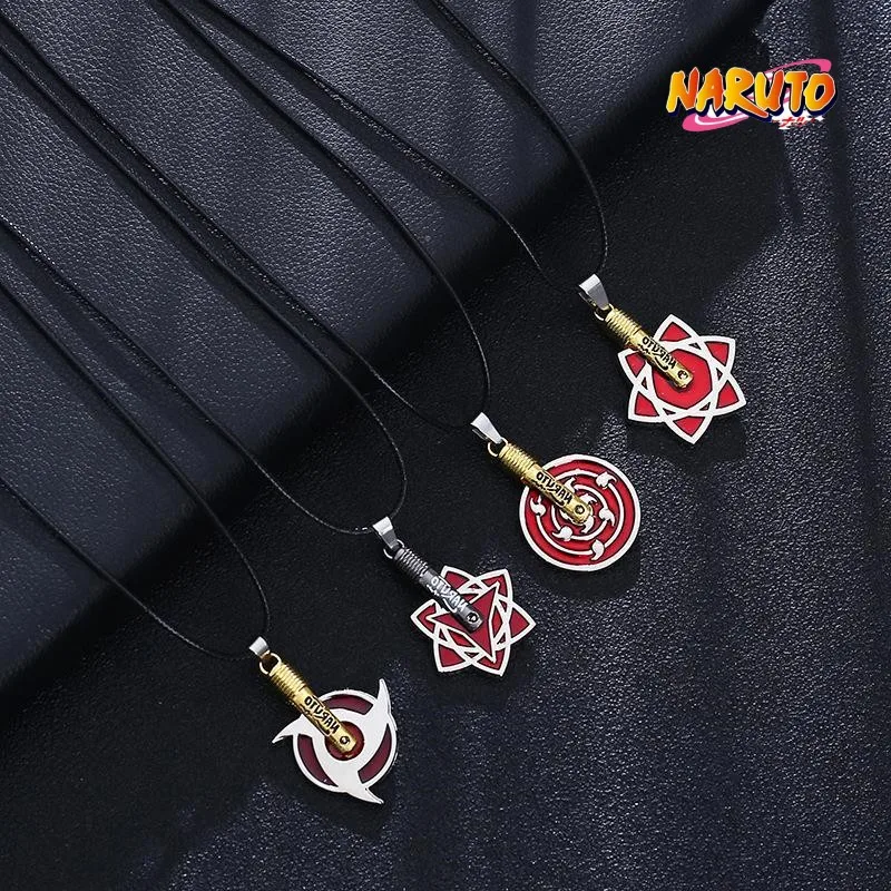 Anime Naruto akatsuki Cosplay Necklace Uchiha Sasuke Gaara prop Accessories  Village of Kino Hagakure Sign Jewelry