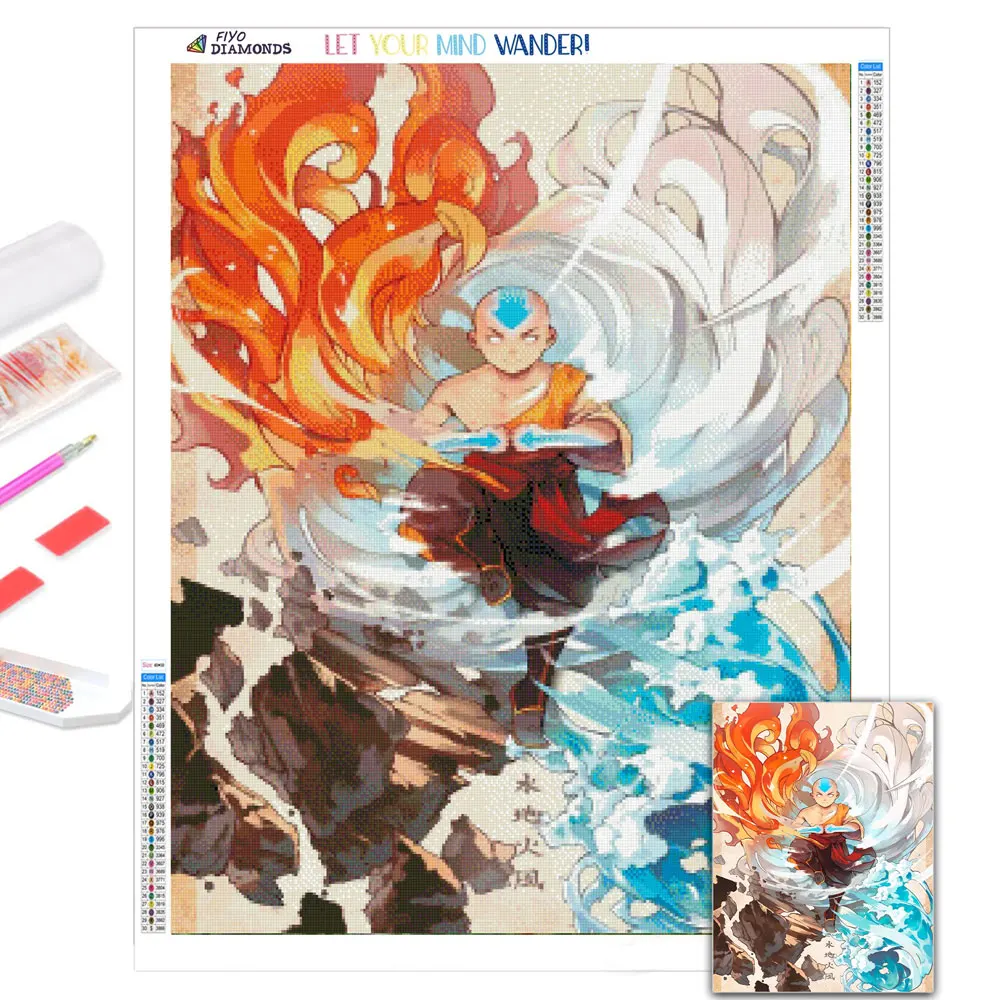 DIY 5D алмазная живопись аниме Аватар картина мозаика полный искусственный Набор для вышивки крестиком домашнее украшение для стен