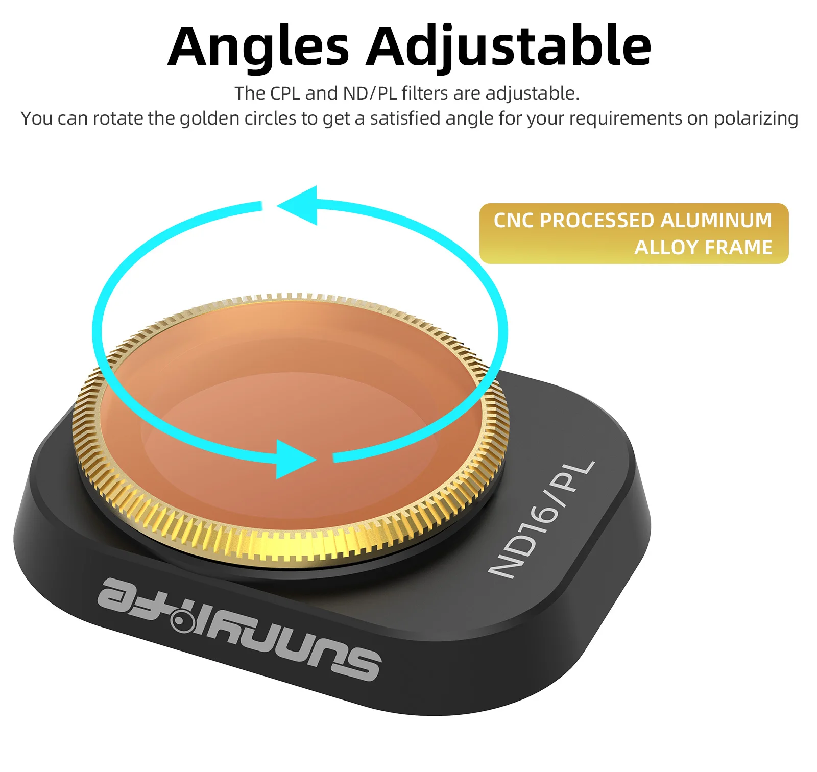 Description Picture 5 of itemFor DJI Mini 4 Pro Filters Adjustable Rotating ND CPL 4/8/16/32 /64 Camera Filters Set Glass Lens Drone Accessories