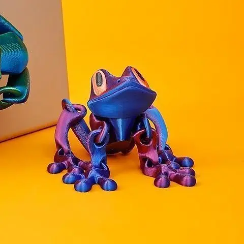 3D Printed Articulated Tree Frog Ornament – Versatile Home and Office Decor Magnet