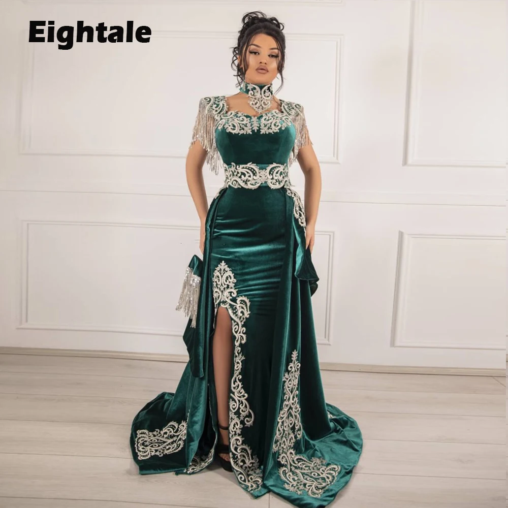 eightale-karakou-algerien-arabisch-abendkleider-dubai-samt-gr-n-kaftan
