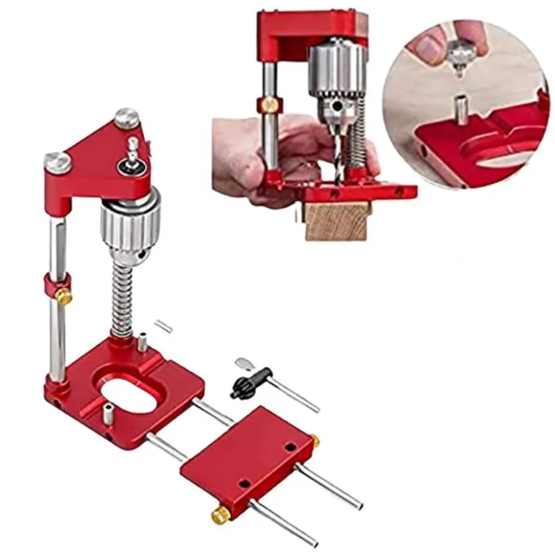 Metal Portable Drill Guide - Precise Woodworking Locator Tool, Compact Positioning  Instrument  for  Accurate  Drilling