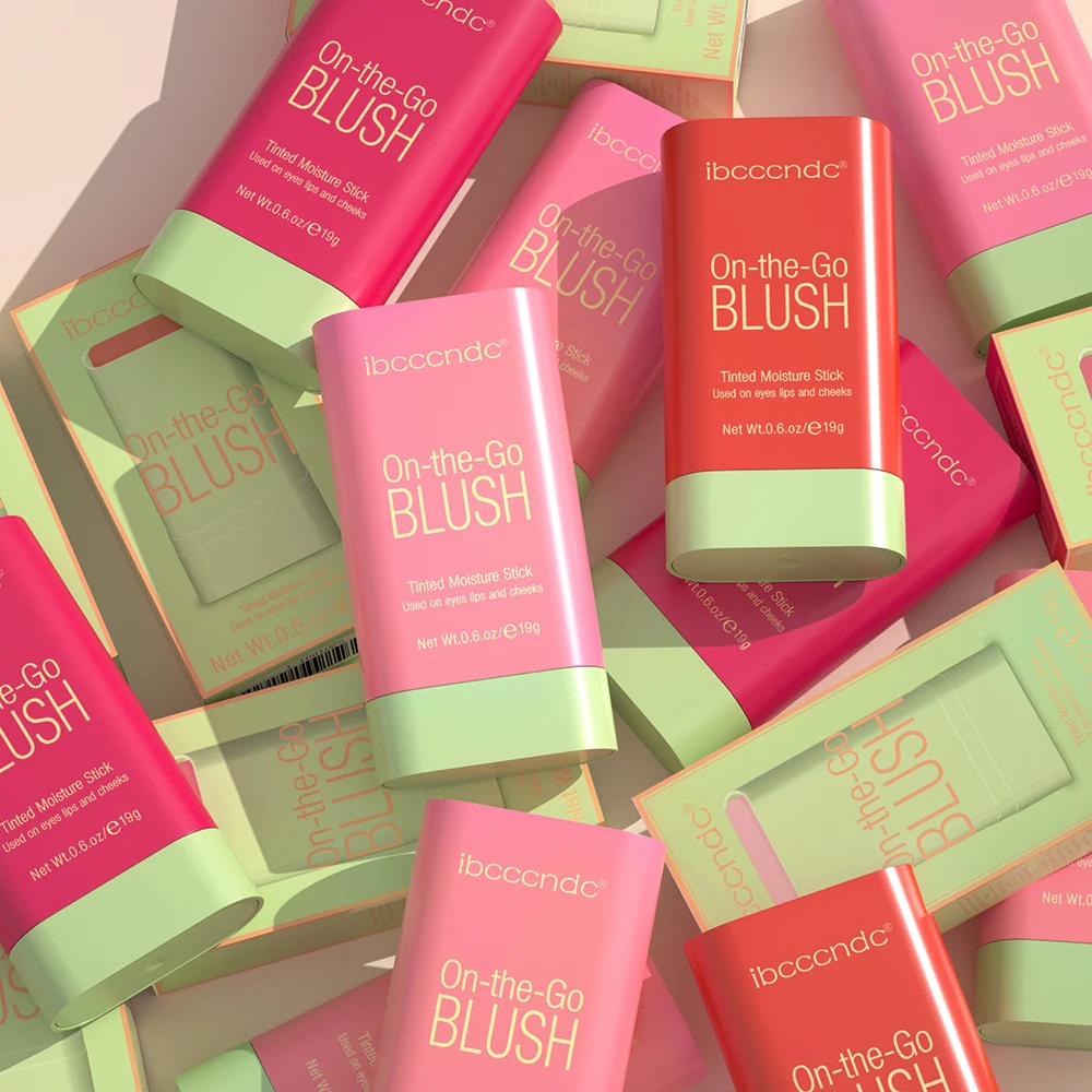 Tinted Mositure Blush Stick 3 in 1 Makeup Tubes for Lips Eyes Cheeks